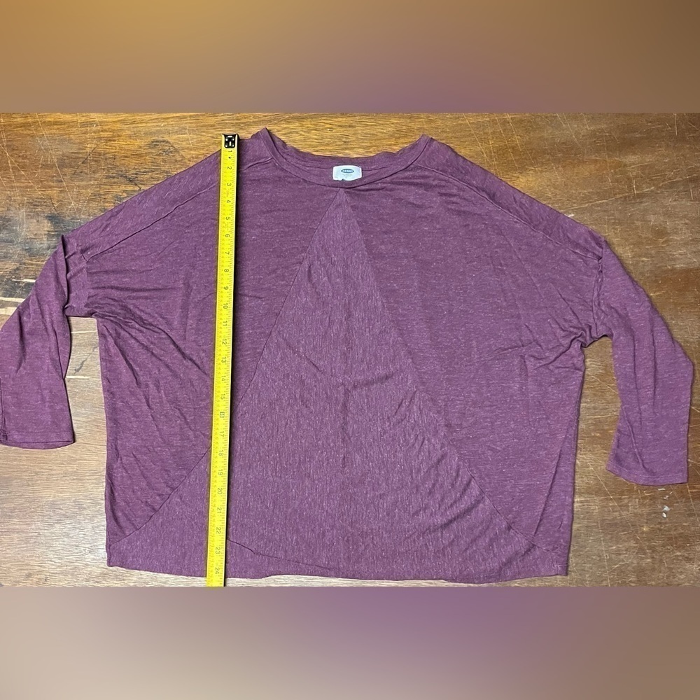 Old Navy Women’s 3/4 Sleeve Shirt - Maroon - Great Condition - Size Large Reg